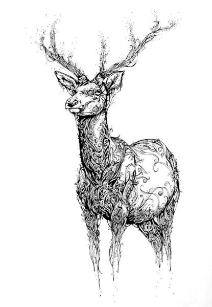 Олень Графика