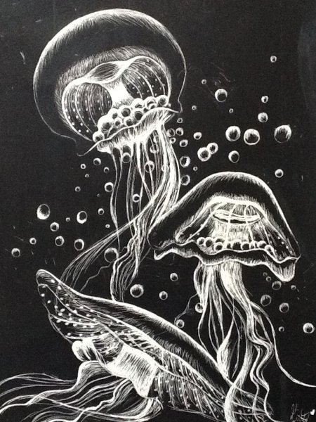 Графика на черной бумаге