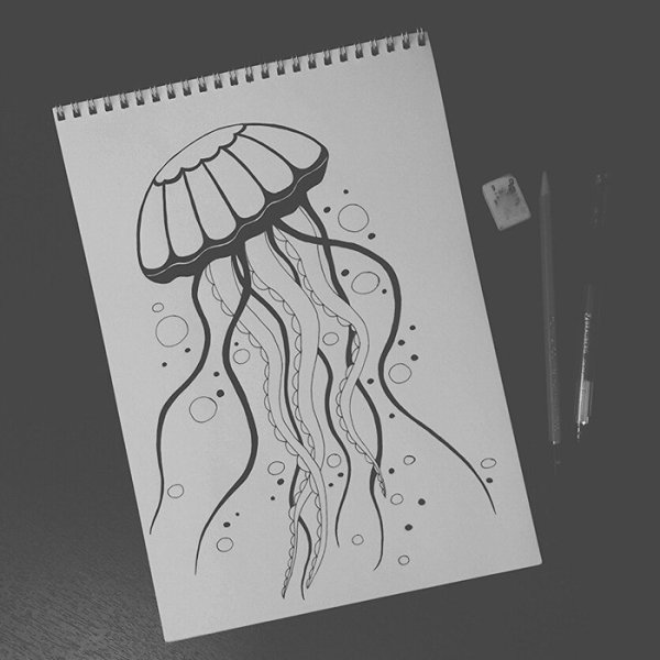 Медузы для скетчбука