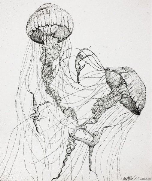 Медуза эскиз