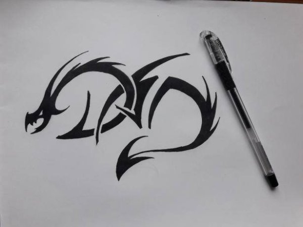 Тату для рисования ручкой