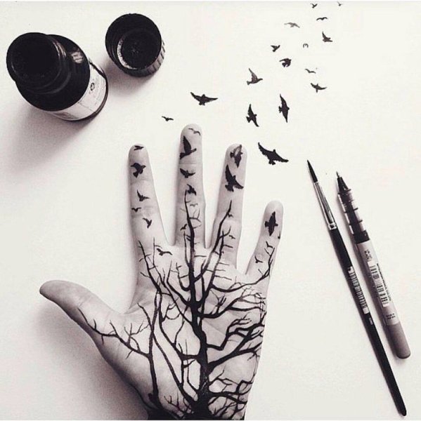 Тату фломастером