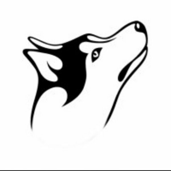 Легкие тату волка