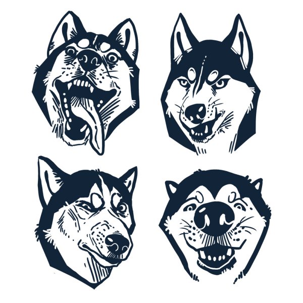 Хаски эскиз