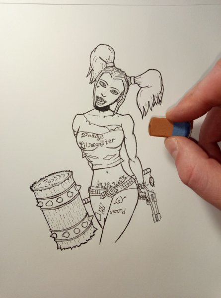 Рисунки фломастерами Харли Квинн