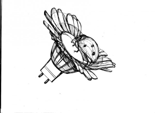 Ромашки гелевой ручкой