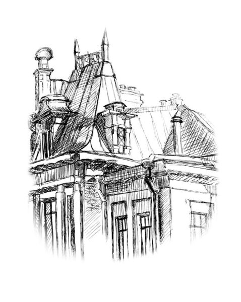 Архитектурная зарисовка здания