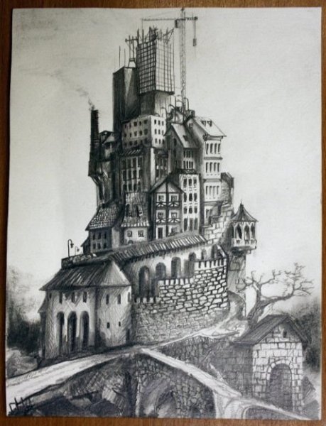 Замок гелевой ручкой