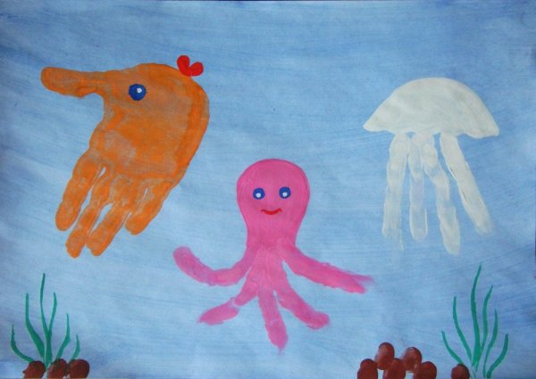 Рисунки ладошками для детей