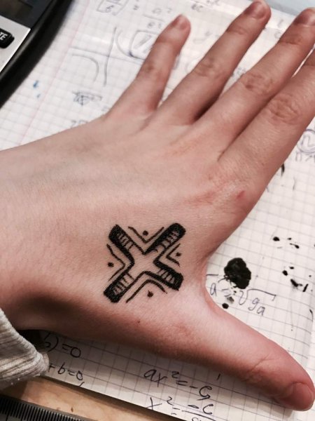 Рисунки на руке ручкой