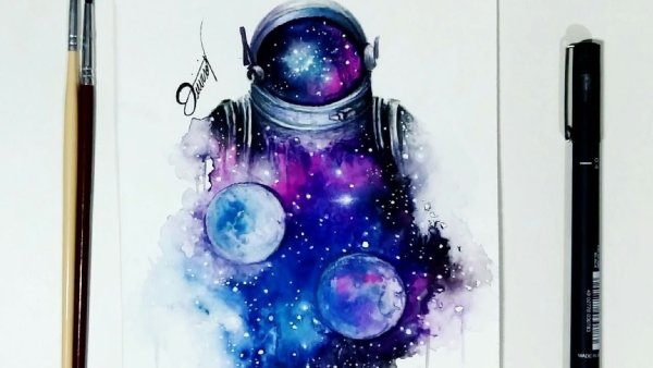 Космос на черной бумаге