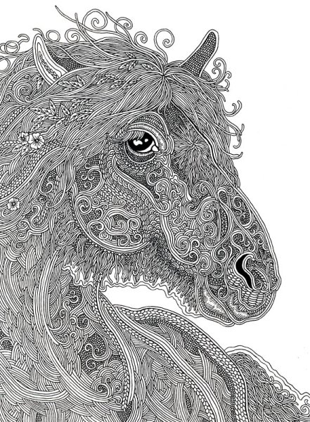 Стилизовать лошадь гелевыми ручками