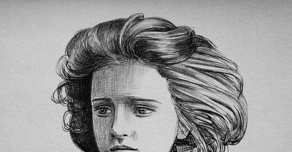 Волосы черной ручкой