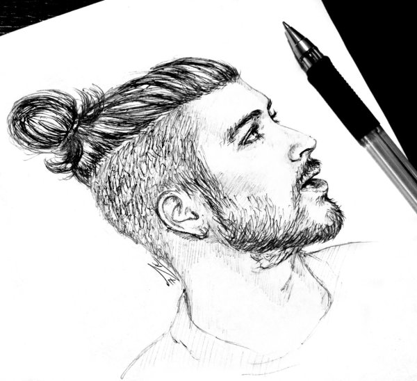 Мужская стрижка карандашом