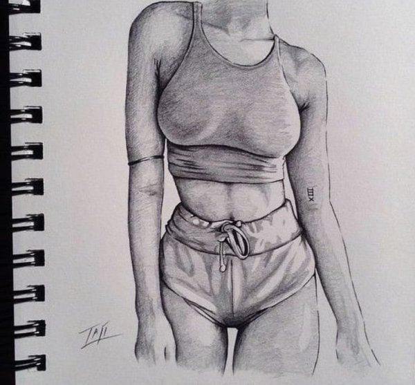 Женская фигура для скетчбука