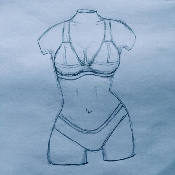 Торс женский для рисования