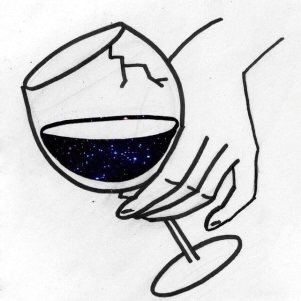 Бокал вина для срисовки