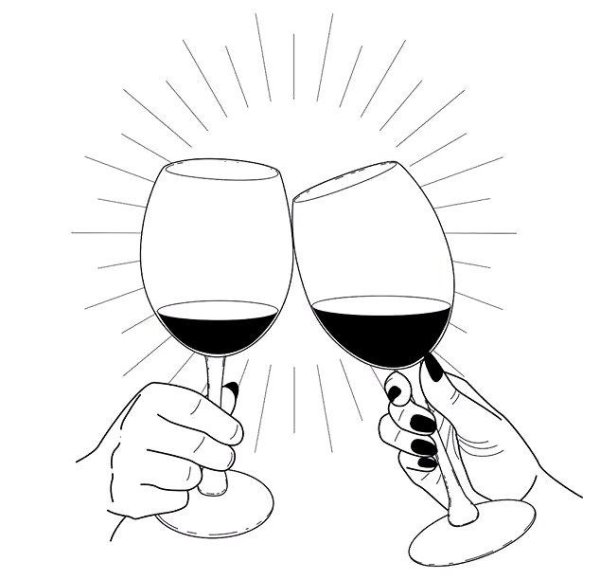 Тату вино эскиз