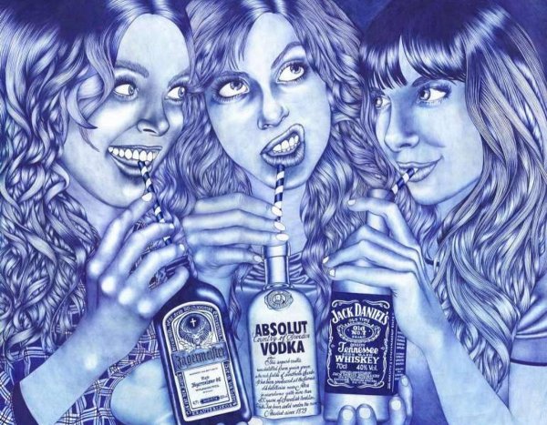 Рисунок шариковой ручкой