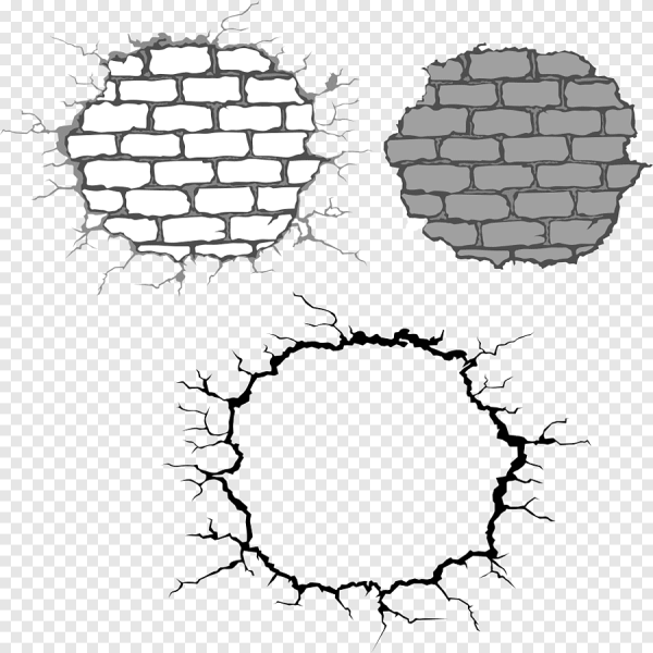 Трещина в стене вектор