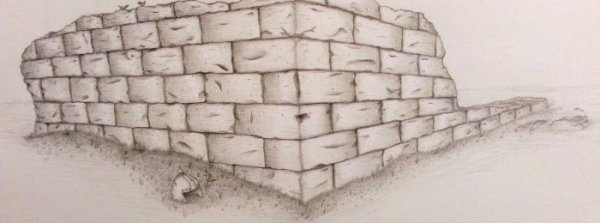 Кирпичная стена рисунок карандашом