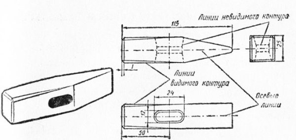 Молоток слесарный чертеж