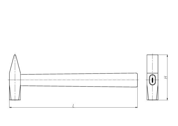 Молоток слесарный чертеж