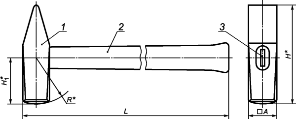 Молоток столярный типа МСТ-3 по ГОСТ 11042