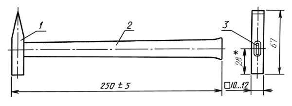Молоток столярный типа МСТ-3 по ГОСТ 11042