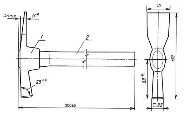 Рукоять для молотка чертеж