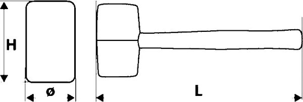 Резиновая киянка Topex 02a343