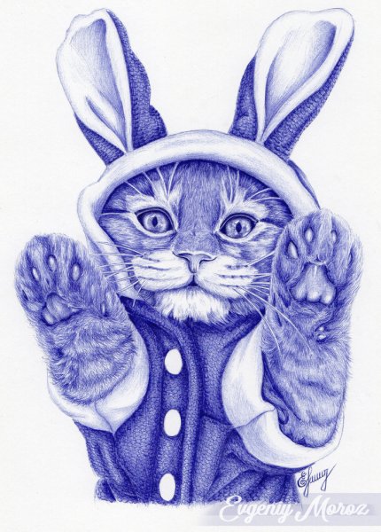 Рисунок шариковой ручкой