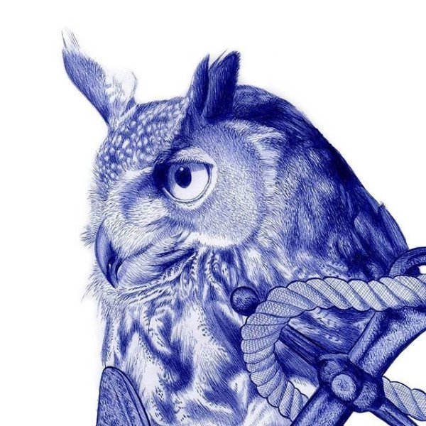 Фантастические рисунки шариковой ручкой