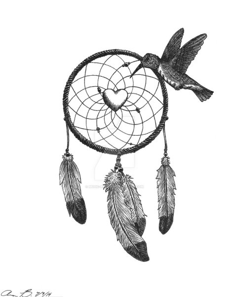 Ловец снов трафарет