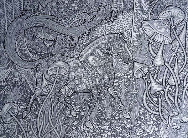 Графика гелевой ручкой