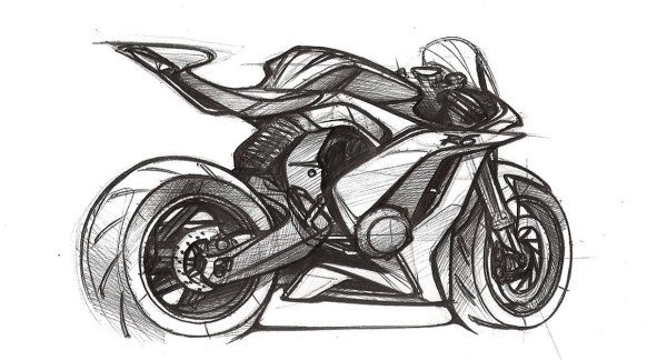 Рисунок мотоцикла легкий
