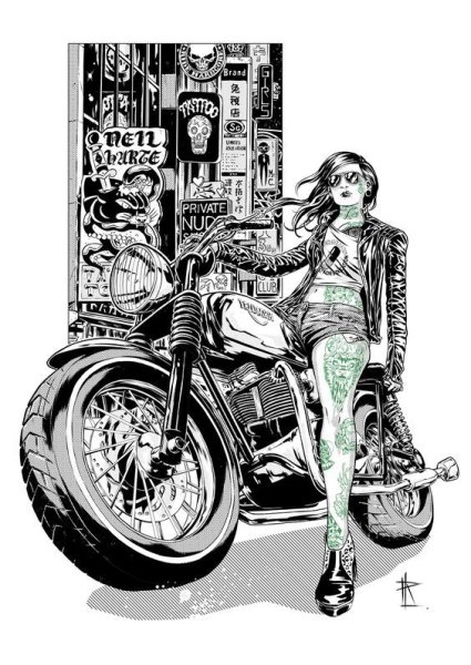 Мотоцикл набросок