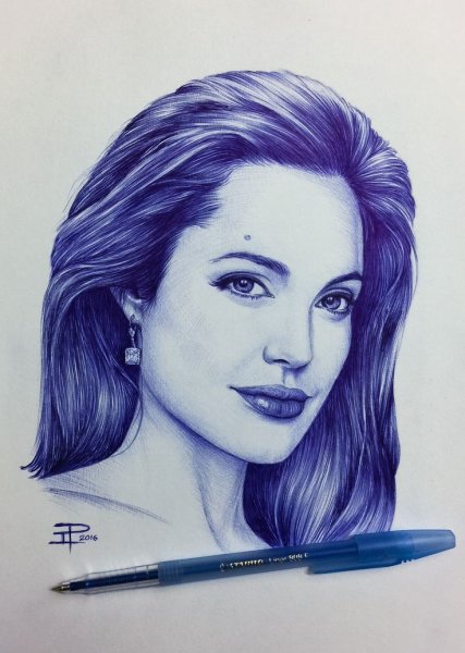 Анджелина Джоли рисунок