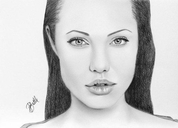Angelina Jolie drawing