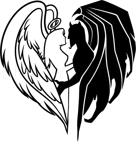 Ангел рисунок для срисовки