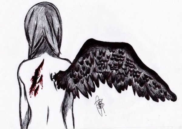 Ангел без крыльев рисунок