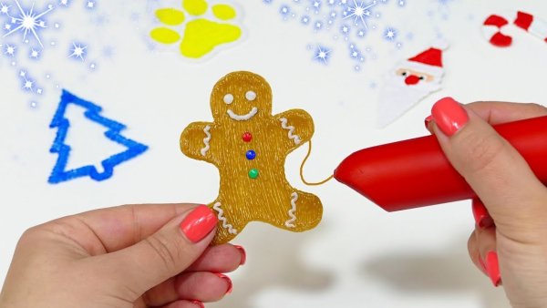 Новогодние игрушки из 3д ручки