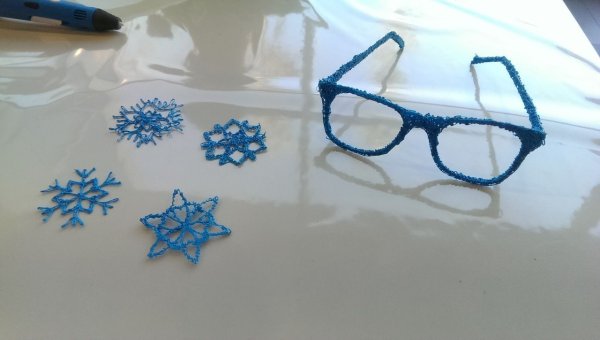 Снежинка 3d ручкой