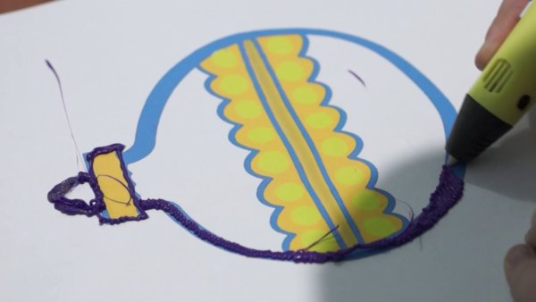 Елочная игрушка 3d ручкой