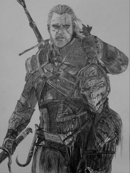 Ведьмак 3 рисунки карандашом