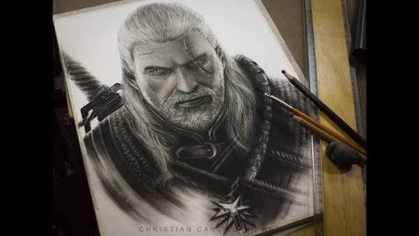 Геральд Ведьмак карандашом