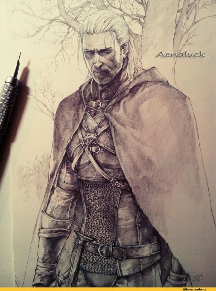 Геральт из Ривии Ведьмак иллюстрации