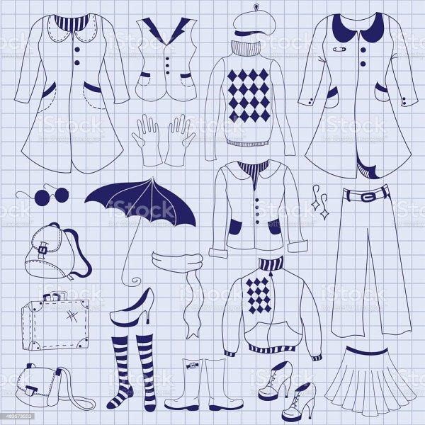 Рисунки на одежде листья