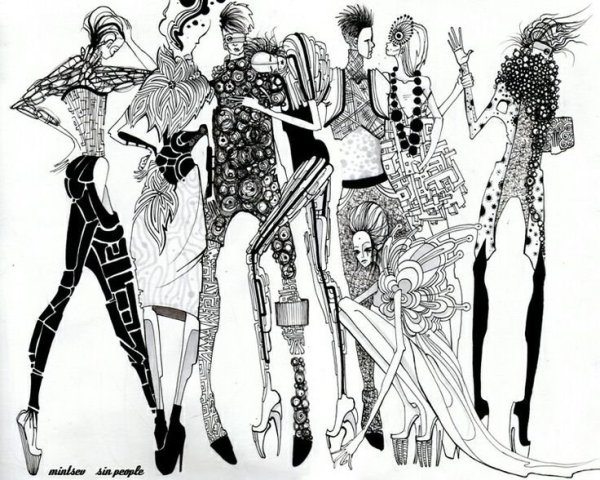 Модели для рисования одежды