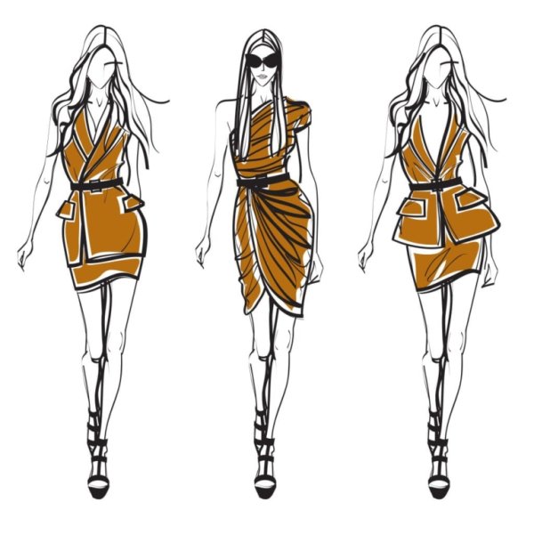 Летняя одежда раскраска